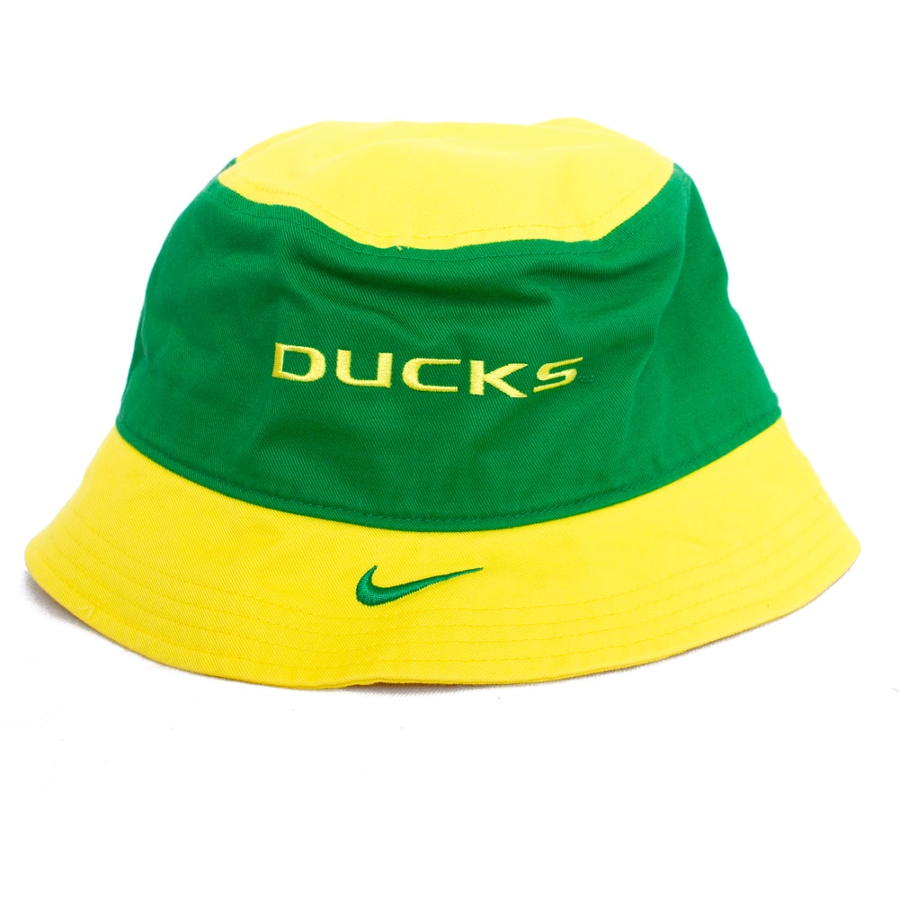 Classic Oregon O, Nike, Green, Bucket, Cotton, Accessories, Unisex, Twill, Hat, 812083